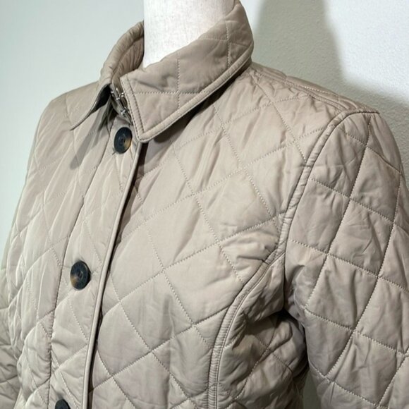 Women's Barbour Forth Quilt Coat The Tartan Collection Tan Size 8 - Picture 2 of 16